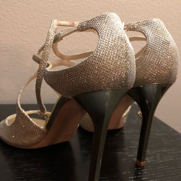 Women’s Jimmy Choo Lang Glitter Sandal, Size 8.5US - Picture 3 of 4